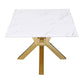 Visalia - Faux Marble Top Stainless Steel Coffee Table - Gold