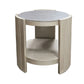 Kasa End Table - Sintered Stone Top & Champagne Finish