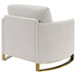 Corliss - Upholstered Arched Arms Chair - Beige