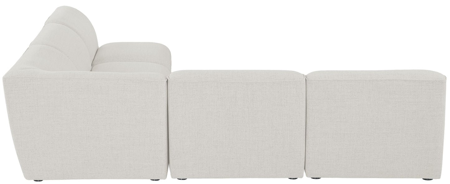 Miramar - Modular Sectional 5 Piece - Cream - Fabric - Modern & Contemporary