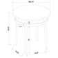 Avilla - Round Marble Top Side End Table - White