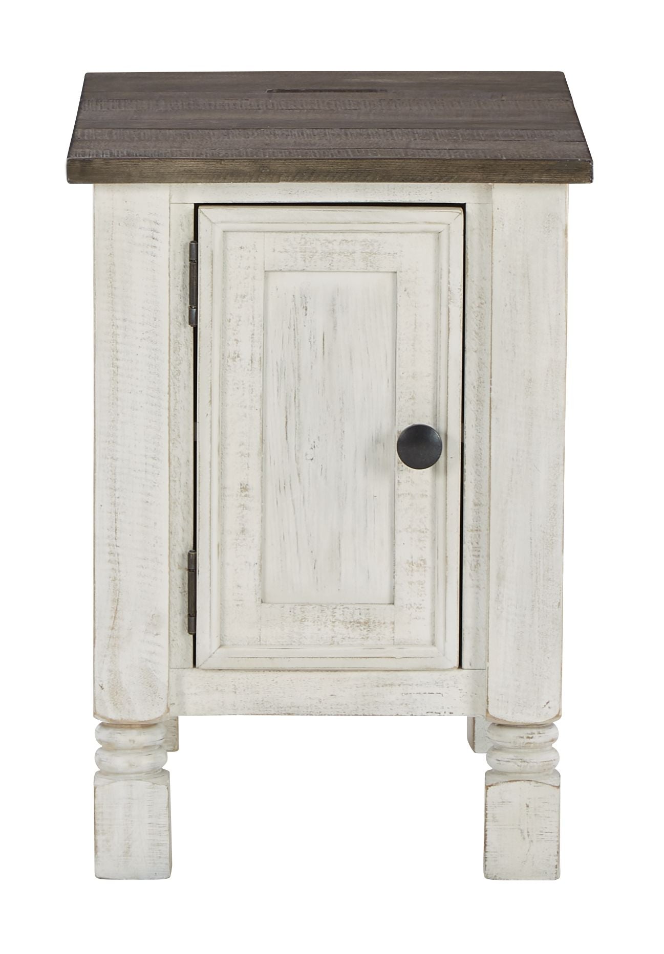 Havalance - White / Gray - Chair Side End Table