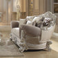 HD-372 - 3 Piece Sofa Set - Silver With Gold Highlight