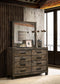 Woodmont - 8-Drawer Dresser With Mirror - Rustic Golden Brown