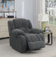 Weissman - Upholstered Padded Arm Glider Recliner - Gray