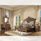 HD-8018 - 5 Piece Bedroom Set - Antique Gold & Perfect Brown