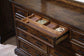 Elk Grove - 9-Drawer Dresser With Mirror With Jewelry Tray - Vintage Bourbon