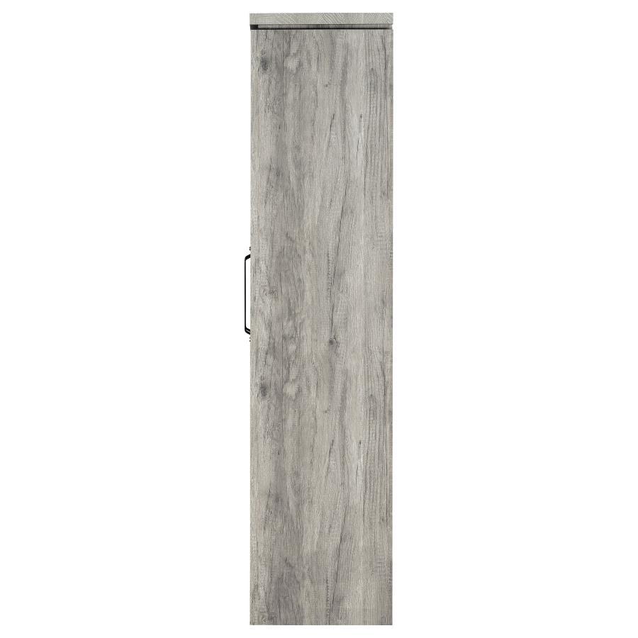 Alejo - 2 Door Engineered Wood Tall Cabinet - Gray Driftwood