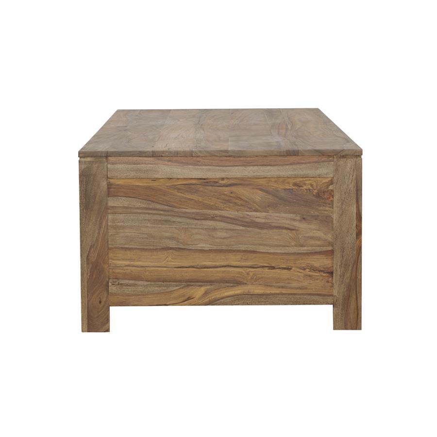 Esther - 6-Drawer Storage Coffee Table - Natural Sheesham