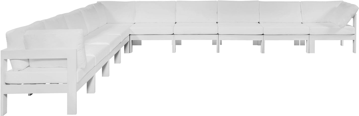 Nizuc - Outdoor Patio Modular Sectional 10 Piece - White - Modern & Contemporary