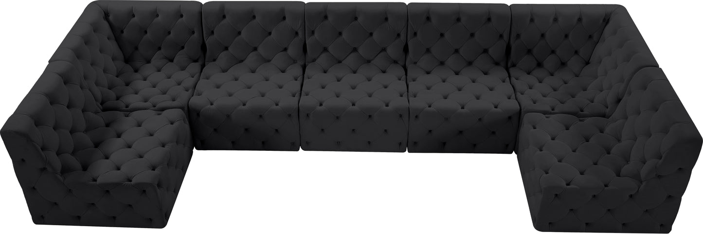 Tuft - Modular Sectional 7 Piece - Black - Fabric