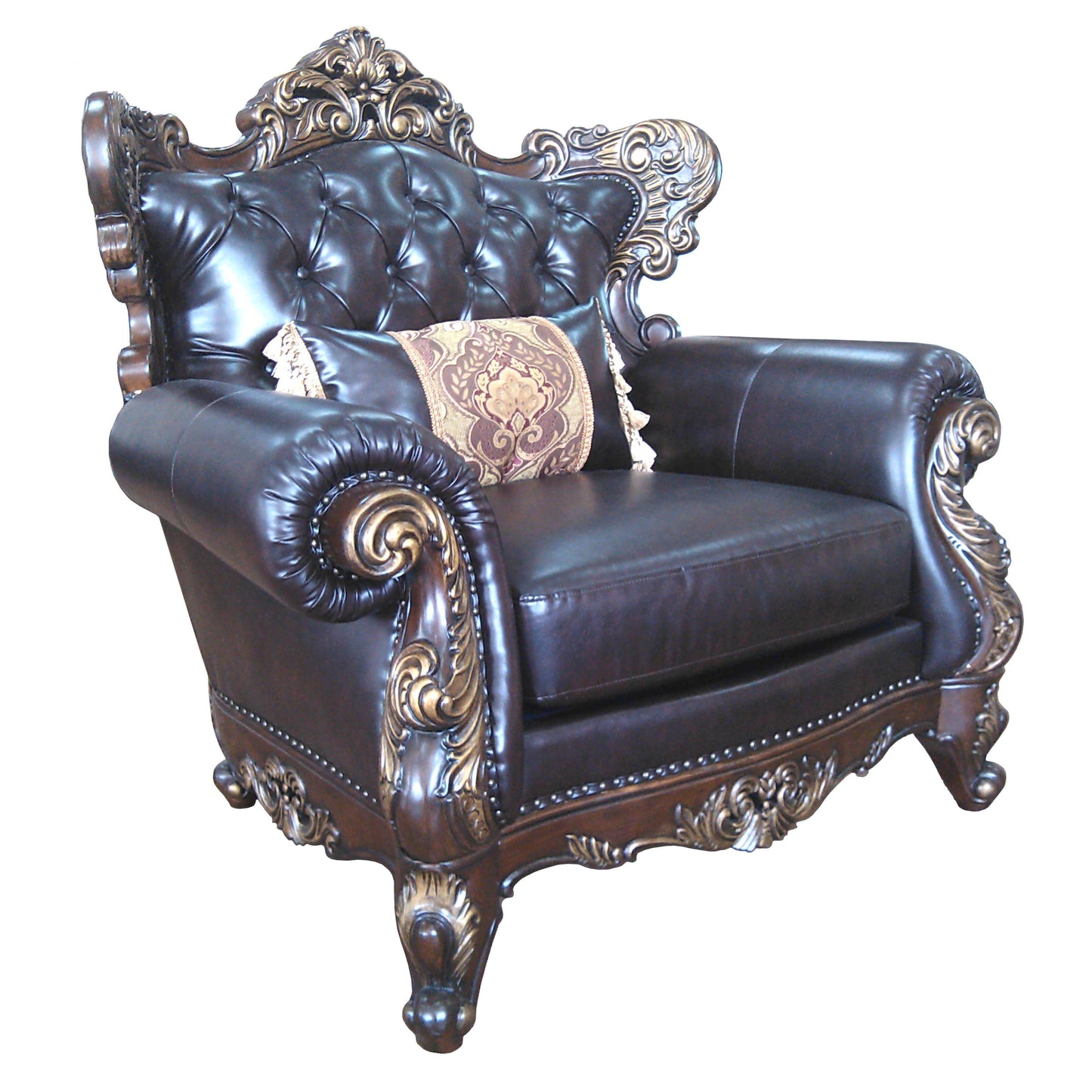 Britney - Arm Chair - Dark Brown