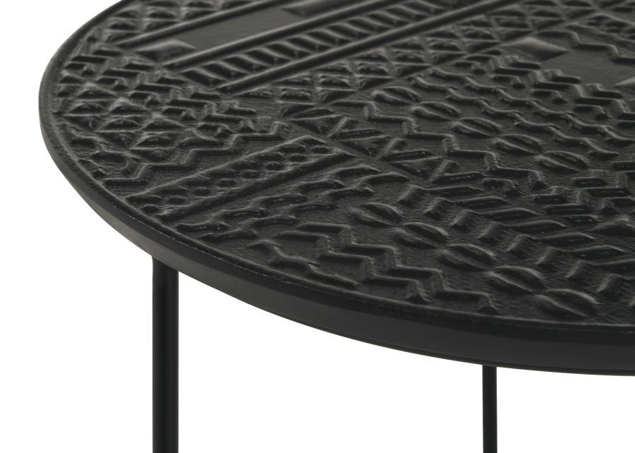 Loannis - 2 Piece Round Nesting Table - Matte Black