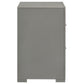 Ives - 2-Drawer Nightstand Bedside Table - Gray High Gloss