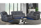 U7068 - 10 Power Reclining Sofa / Power Console Reclining Loveseat With LED - Gray