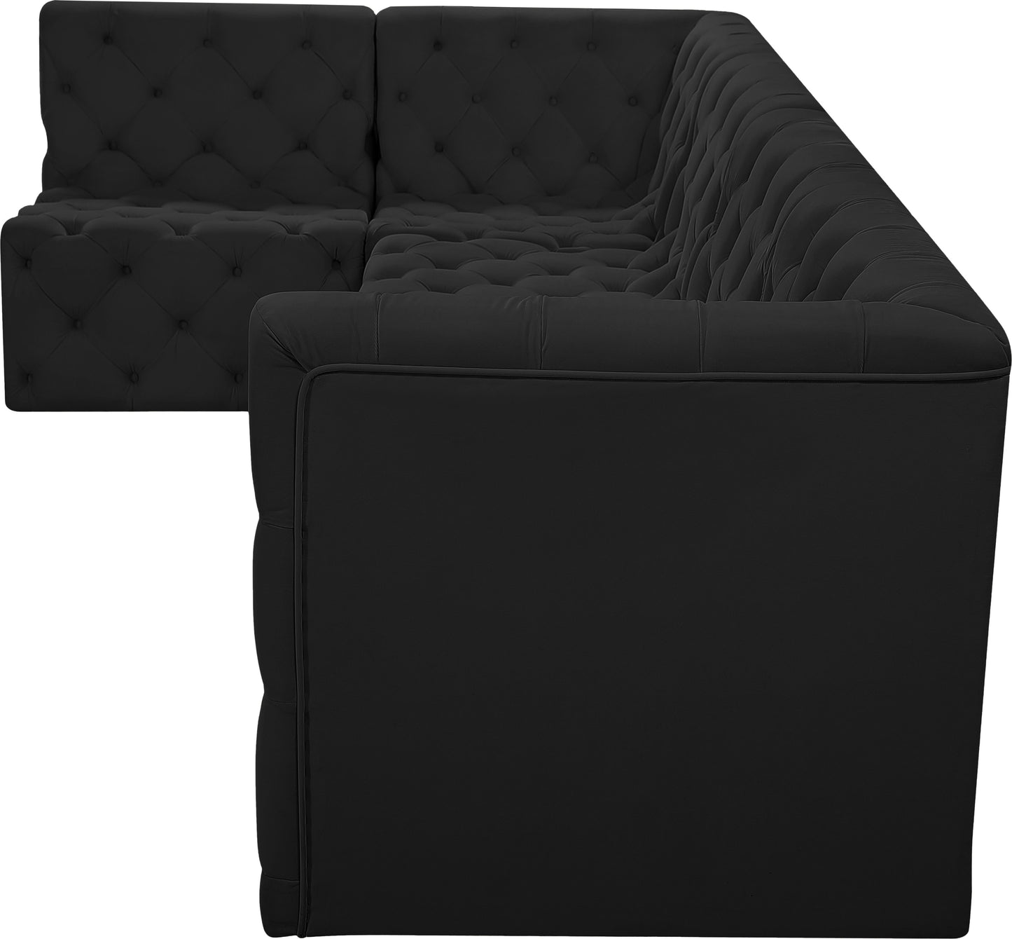 Tuft - Modular Sectional 5 Piece - Black - Fabric