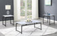 Clark - 3 Piece Faux Marble Top Coffee Table Set - White