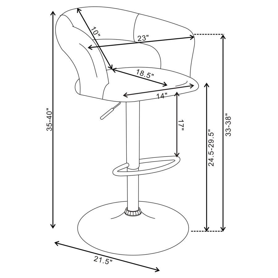 Barraza - 29" Adjustable Height Bar Stool