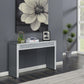 Gillian - Rectangular Sofa Table - Silver And Clear Mirror