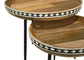 Ollie - 2 Piece Round Nesting Table - Natural And Black