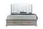 Rowan - King Bed With Storage - Natural / White