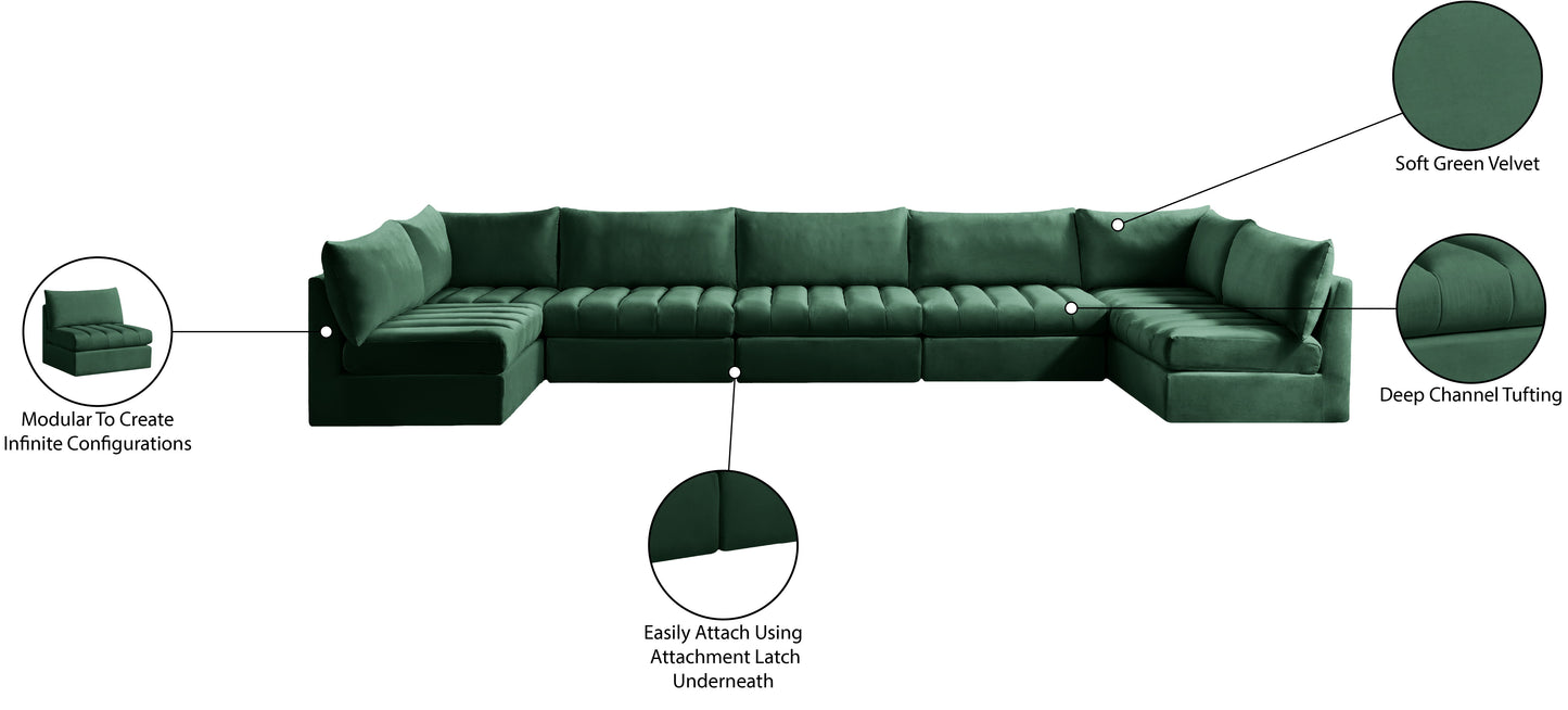 Jacob - Modular Sectional 7 Piece - Green