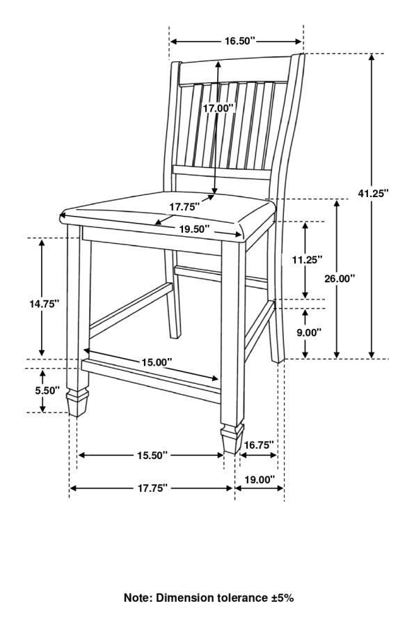 Sarasota - Wood Counter Chair (Set of 2) - Rustic Cream