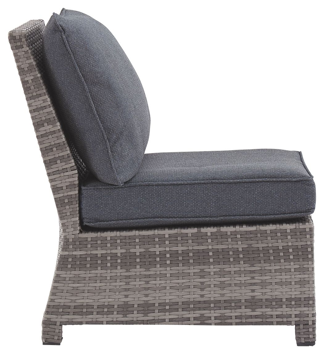 Salem - Gray - Armless Chair W/Cushion