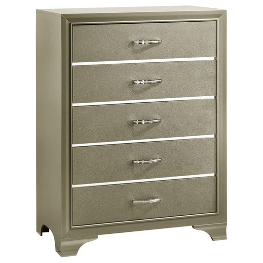 Beaumont - 5-Drawer Bedroom Chest - Champagne