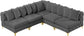 Tremblay - Modular Sectional 5 Piece - Gray - Modern & Contemporary