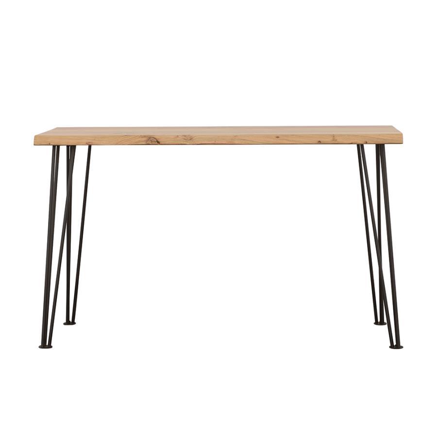 Zander - Sofa Table With Hairpin Leg - Natural And Matte Black