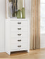 Binterglen - White - Five Drawer Chest