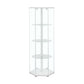 Zahavah - 4-Shelf Hexagonal Clear Glass Curio Cabinet