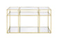 Uchenna - Sofa Table - Clear Glass & Gold Finish