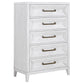 Marielle - 5-Drawer Bedroom Chest - Distressed White