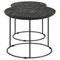 Loannis - 2 Piece Round Nesting Table - Matte Black