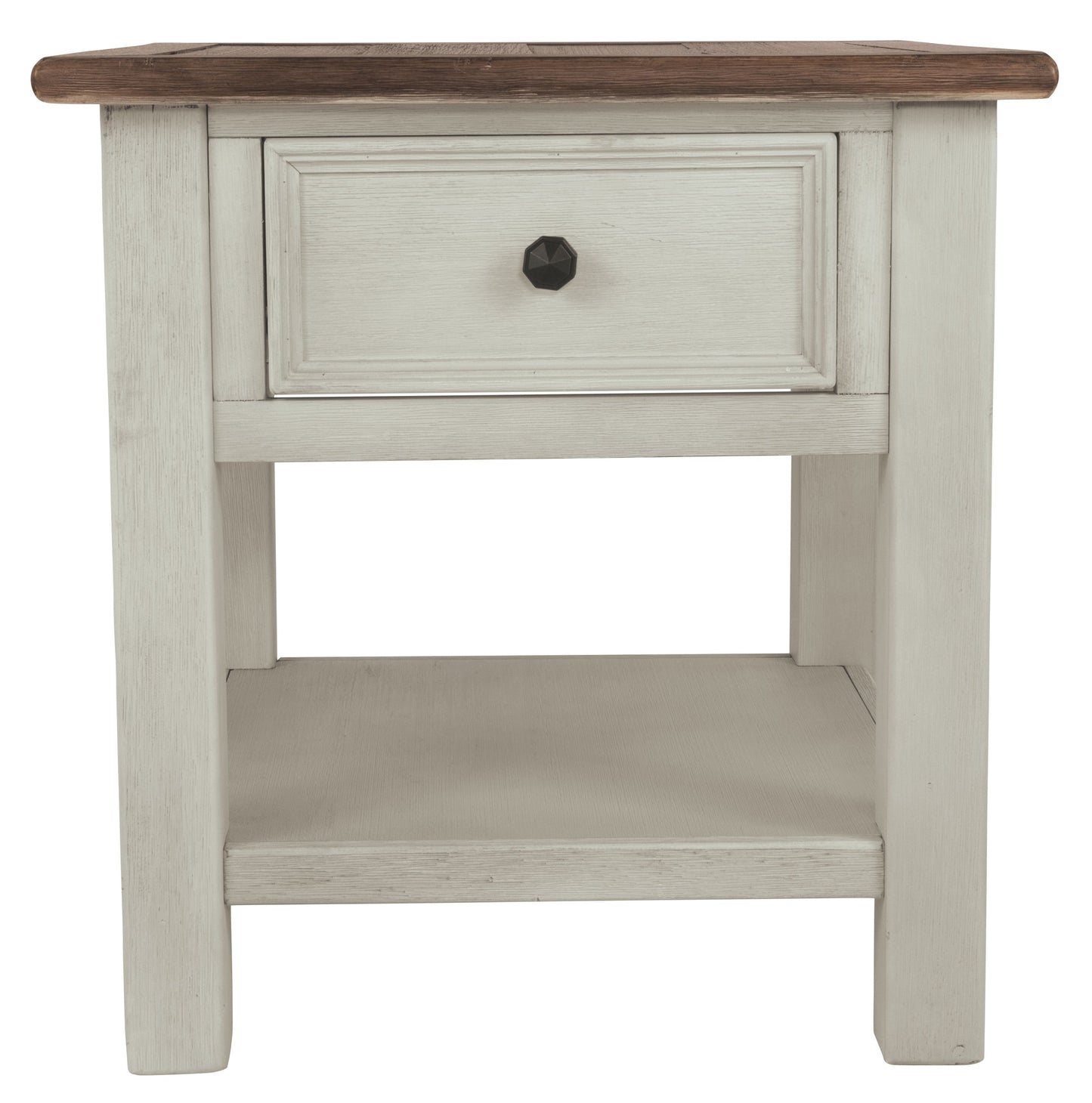 Bolanburg - White / Brown / Beige - Rectangular End Table