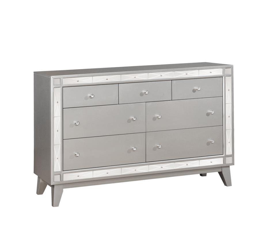 Leighton - 7-Drawer Dresser - Metallic Mercury