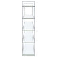 Elmer - 5-Shelf Bookcase - Chrome And Clear