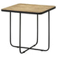 Elyna - Square Accent Table - Travertine And Black