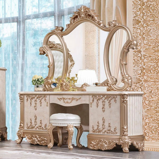 HD-9102 - Dresser - Champagne With Ivory Marbling