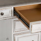 Magnolia Manor - Credenza & Hutch - White & Brown