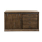 Stone Brook - Jr Executive Credenza Set - Dark Brown