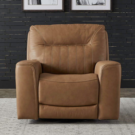 Bennett - Swivel Glider Recliner P2 - Butternut - Butternut Leather