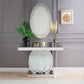 Nysa - Accent Table - Mirrored & Faux Crystals - 32"