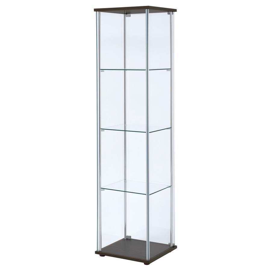 Bellatrix - 4-Shelf Clear Glass Curio Cabinet