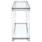 Anne - Acrylic Glass Top Entryway Sofa Console Table - Chrome