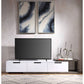 Orion - TV Stand - White High Gloss & Rustic Oak