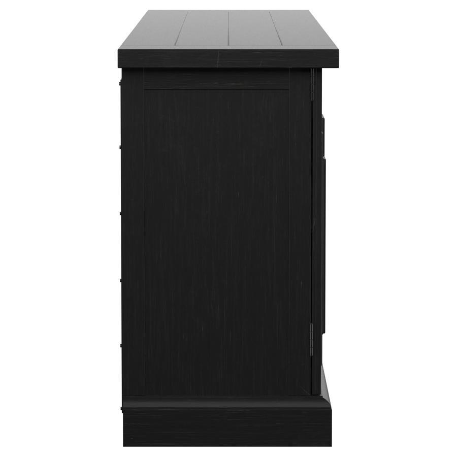 Florence - 4 Door Dining Sideboard Buffet - Distressed Black