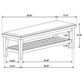 Franco - Fabric Upholstered Bench With Shelf